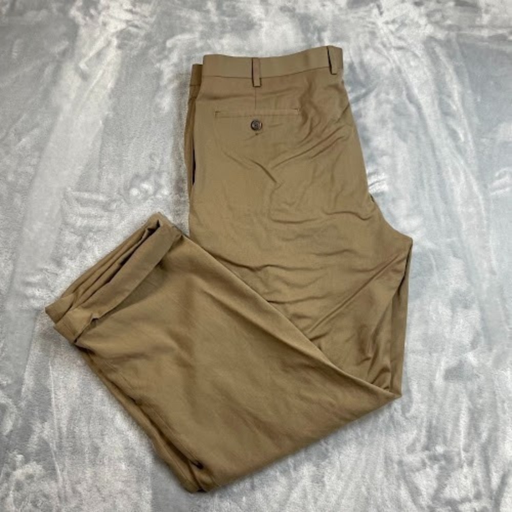 Lauren Ralph Lauren Pants Mens 36x27 Brown Tan Pleated Cuffed Dress Pants